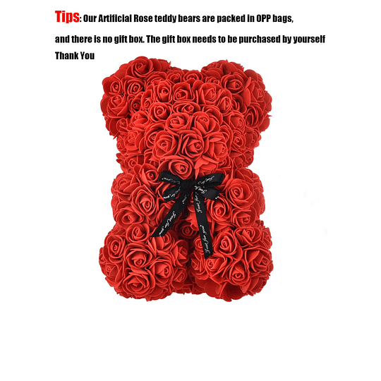 1peça Urso rosa artificial, urso rosa artificial flores de espuma urso feito de rosas para dia dos namorados, dia das mães, aniversário, presentes de casamento