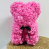 1peça Urso rosa artificial, urso rosa artificial flores de espuma urso feito de rosas para dia dos namorados, dia das mães, aniversário, presentes de casamento