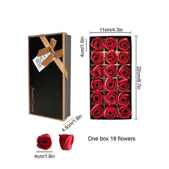 18 peças Flor de rosa artificial dia dos namorados presente