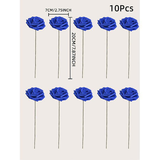 10pcs rosa artificial