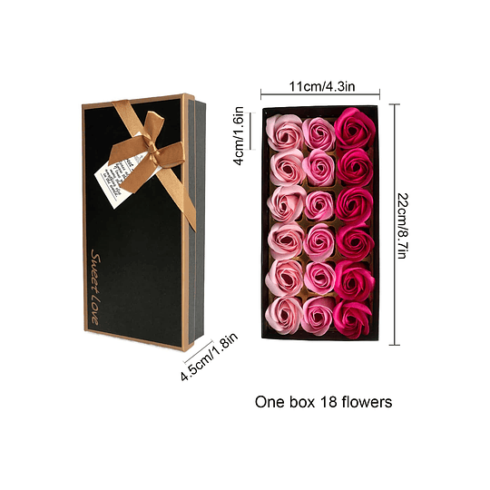 1peça Caixa de presente Flor de rosa artificial