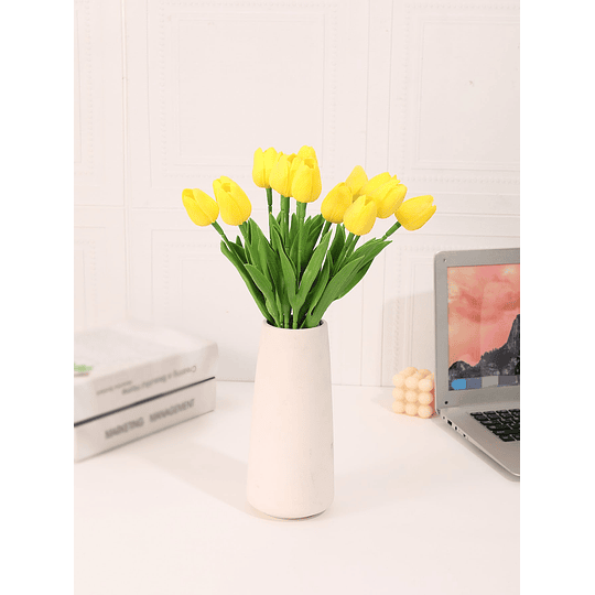 10 peças artificial branco simulação tulipa simulação diy dia dos namorados presente aniversário presente