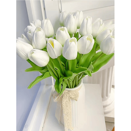 10 peças artificial branco simulação tulipa simulação diy dia dos namorados presente aniversário presente