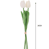 10 peças artificial branco simulação tulipa simulação diy dia dos namorados presente aniversário presente