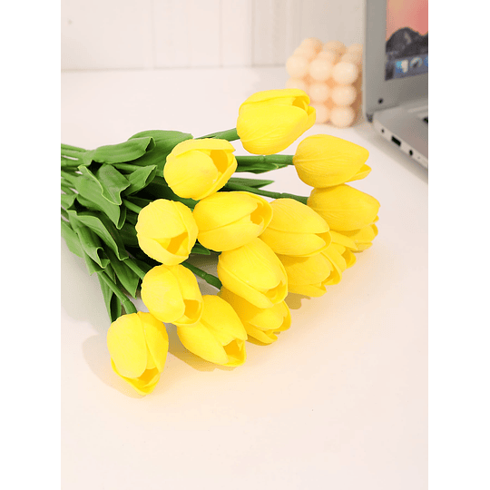 10 peças artificial branco simulação tulipa simulação diy dia dos namorados presente aniversário presente