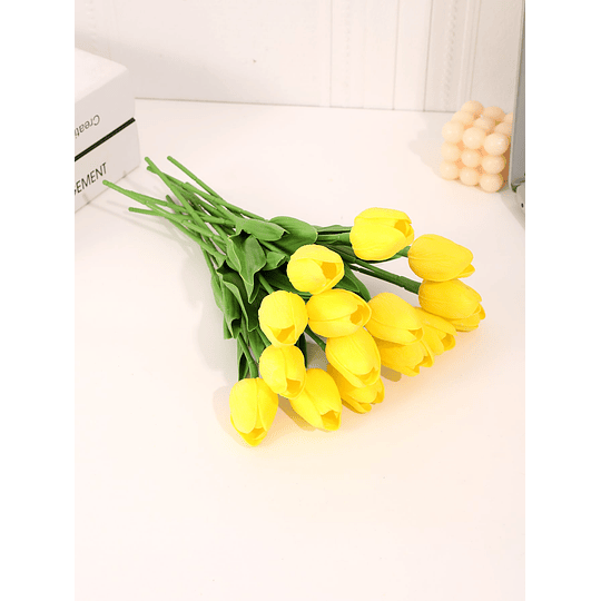 10 peças artificial branco simulação tulipa simulação diy dia dos namorados presente aniversário presente