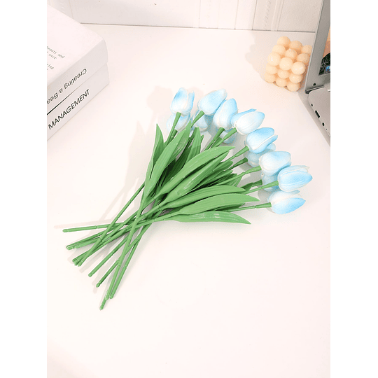 10 peças artificial branco simulação tulipa simulação diy dia dos namorados presente aniversário presente