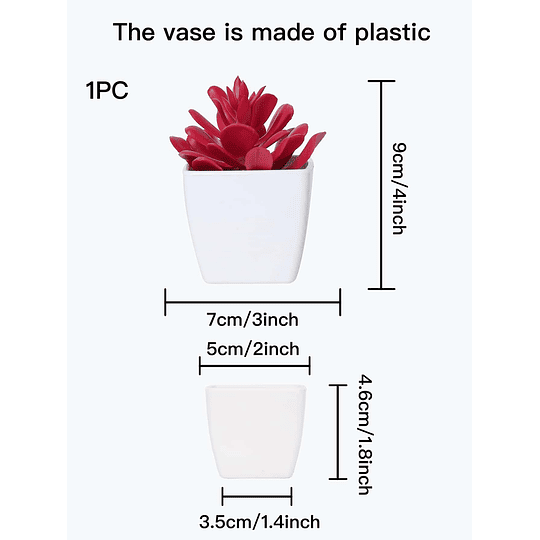 1 peça de planta artificial em vaso