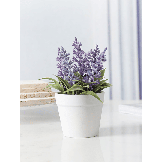 1 peça de planta em vaso de lavanda artificial