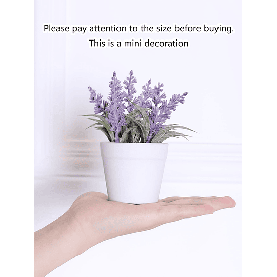 1 peça de planta em vaso de lavanda artificial