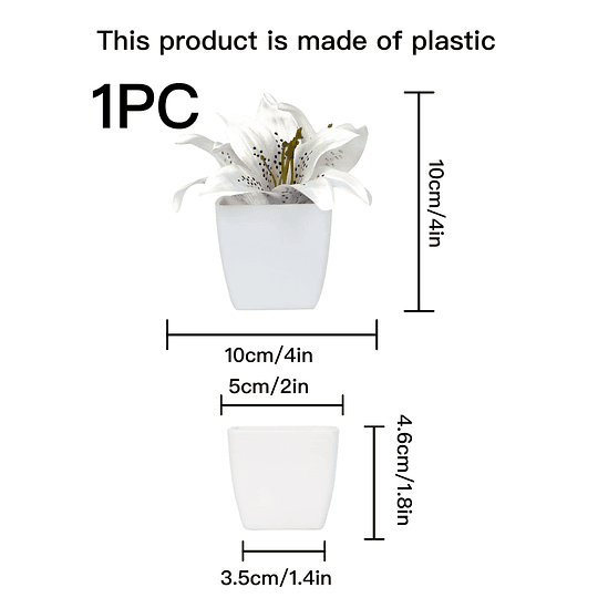 1 peça de planta artificial em vaso