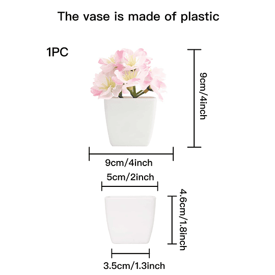 1 unidade de flor artificial em vaso