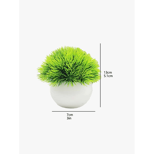 1peça Plantas artificiais de cor aleatória em vaso verde bonsai pequena árvore grama plantas ornamento flores falsas para decoração de jardim em casa festa de casamento