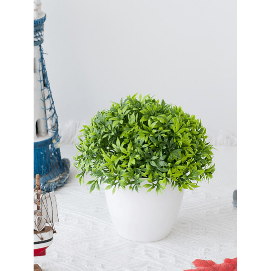 Vaso de plantas artificiais verde bonsai árvore pequena grama plantas ornamento de flores falsas para casa decoração de jardim festa de casamento