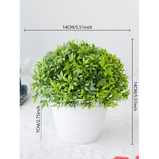 Vaso de plantas artificiais verde bonsai árvore pequena grama plantas ornamento de flores falsas para casa decoração de jardim festa de casamento