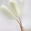 3peças Buquê de grama artificial de pampas, festa de casamento de férias decoração de casa simulação de planta diy flor falsa junco boho