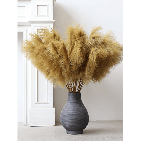 3peças Buquê de grama artificial de pampas, festa de casamento de férias decoração de casa simulação de planta diy flor falsa junco boho