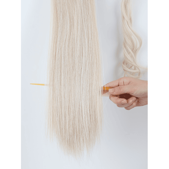 Aplique de cabelo Natural Comprido Direto Rabo de cavalo Sintético