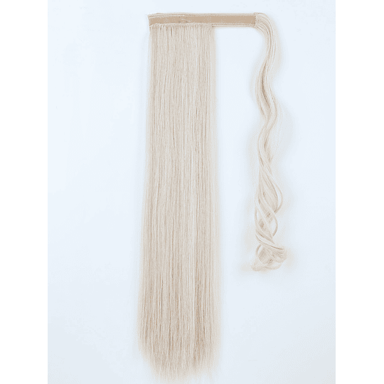 Aplique de cabelo Natural Comprido Direto Rabo de cavalo Sintético