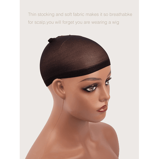 1 faixa de cabeça de peruca antiderrapante e 4 tampas de peruca