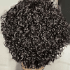 1 peça 13*1 peruca de cabelo humano de cabelo humano com corte curto de ondas profundas