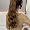 Aplique de cabelo comprido onda corporal rabo de cavalo sintético com garra