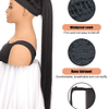 Aplique de cabelo Extra longo Direto Rabo de cavalo Sintético