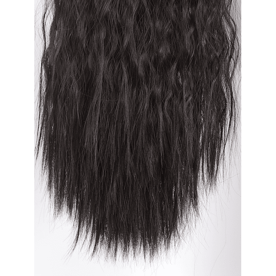 Aplique de cabelo médio encaracolado rabo de cavalo sintético