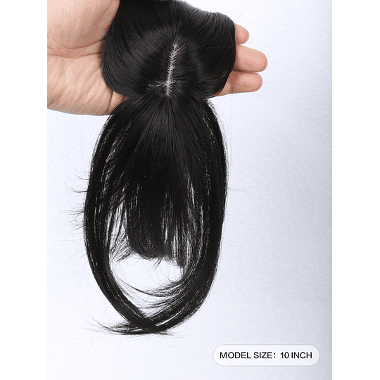 Top de cabelo natural curto direto sintético com franja