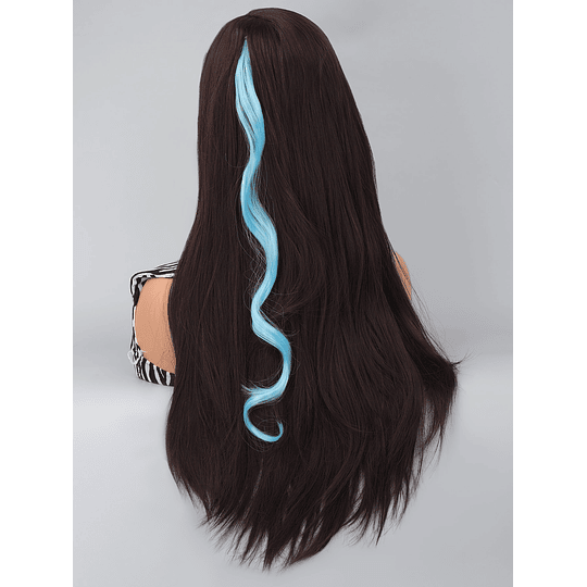 Aplique de cabelo médio encaracolado sintético