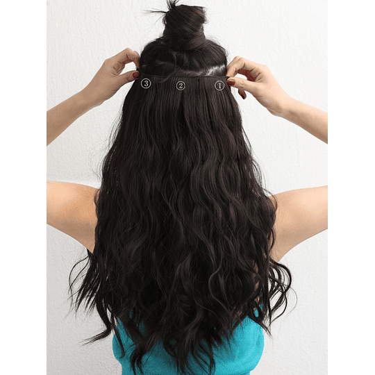 Pacote de 3 extensões de cabelo sintético para cabelos longos e encaracolados