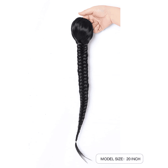 Aplique de cabelo Comprido Trançado Rabo de cavalo Sintético