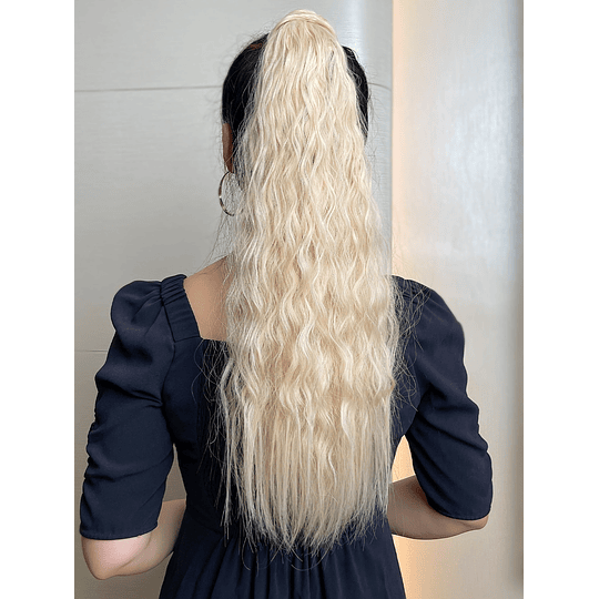 Extensões de cabelo rabo de cavalo sintético longo cacheado natural
