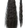 Extensões de cabelo rabo de cavalo sintético longo cacheado natural