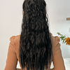 Extensões de cabelo rabo de cavalo sintético longo cacheado natural