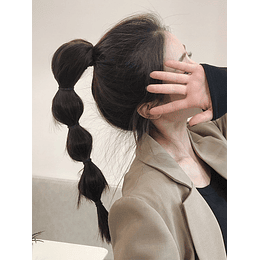 Aplique de cabelo Natural Comprido Trançado Sintético Rabo de cavalo
