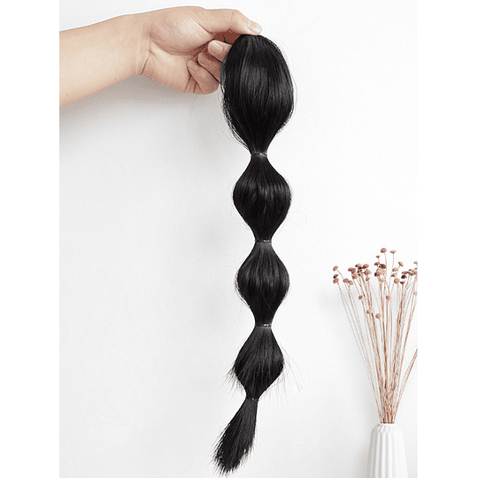 Aplique de cabelo Natural Comprido Trançado Sintético Rabo de cavalo