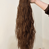 Aplique de cabelo comprido encaracolado rabo de cavalo sintético
