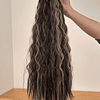 Aplique de cabelo comprido encaracolado rabo de cavalo sintético