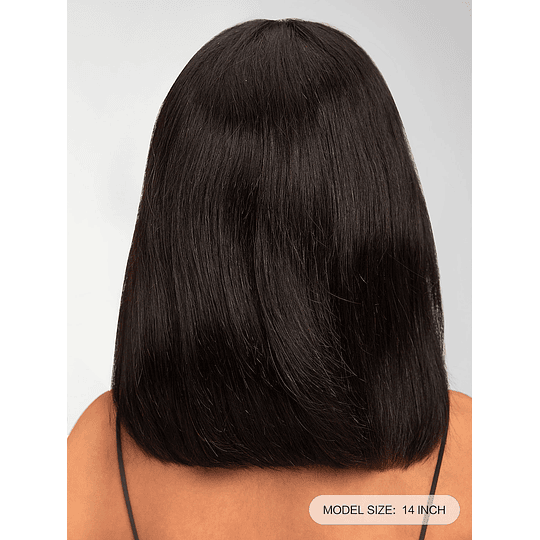 13 * 4 renda frontal 150% peruca de cabelo humano reto curto