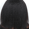 13*6*1 Renda Frente Peruca de cabelo humano Curto afro Yaki Direto