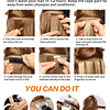 20 peças Aplique de cabelo direto fita humano