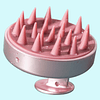 Escova de massagem para xampu - esfoliante de couro cabeludo rosa à prova dágua