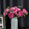 Venda imperdível 1 peça/30 cm buquê de seda rosa rosa peônia flor artificial 5 cabeça grande 4 broto pequeno noiva casamento decoração de casa