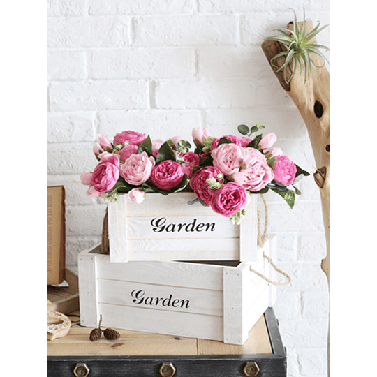 Venda imperdível 1 peça/30 cm buquê de seda rosa rosa peônia flor artificial 5 cabeça grande 4 broto pequeno noiva casamento decoração de casa