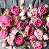 Venda imperdível 1 peça/30 cm buquê de seda rosa rosa peônia flor artificial 5 cabeça grande 4 broto pequeno noiva casamento decoração de casa