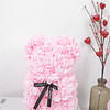 1peça Rosa artificial em forma de urso com decoração em arco, urso rosa com flores de espuma artificial urso feito de rosas para dia dos namorados, dia das mães, aniversário, prese...