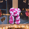 1 peça de flor artificial PE, decoração de flor simulada com design de urso para decoração de casa