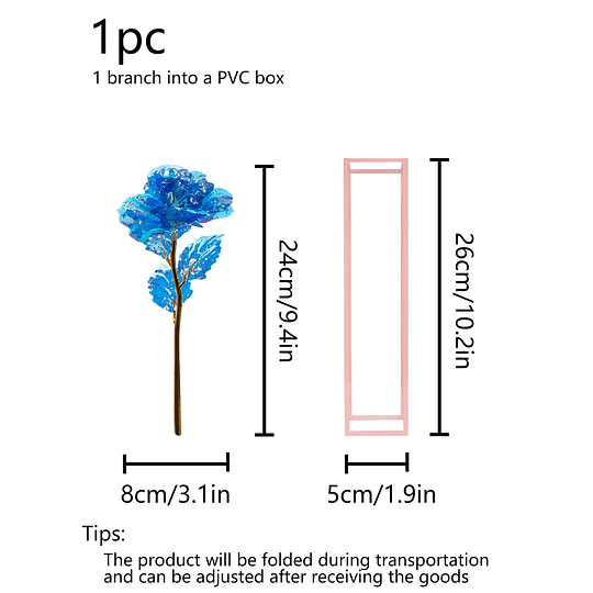 1peça Flor artificial & 1peça claro Caixa