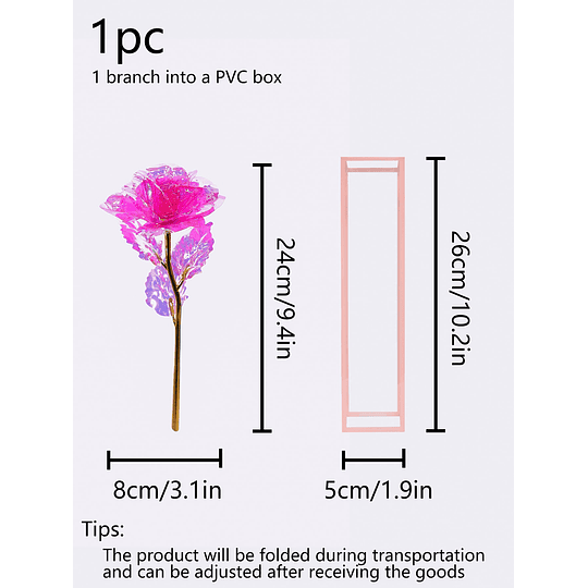 1peça Flor artificial & 1peça claro Caixa